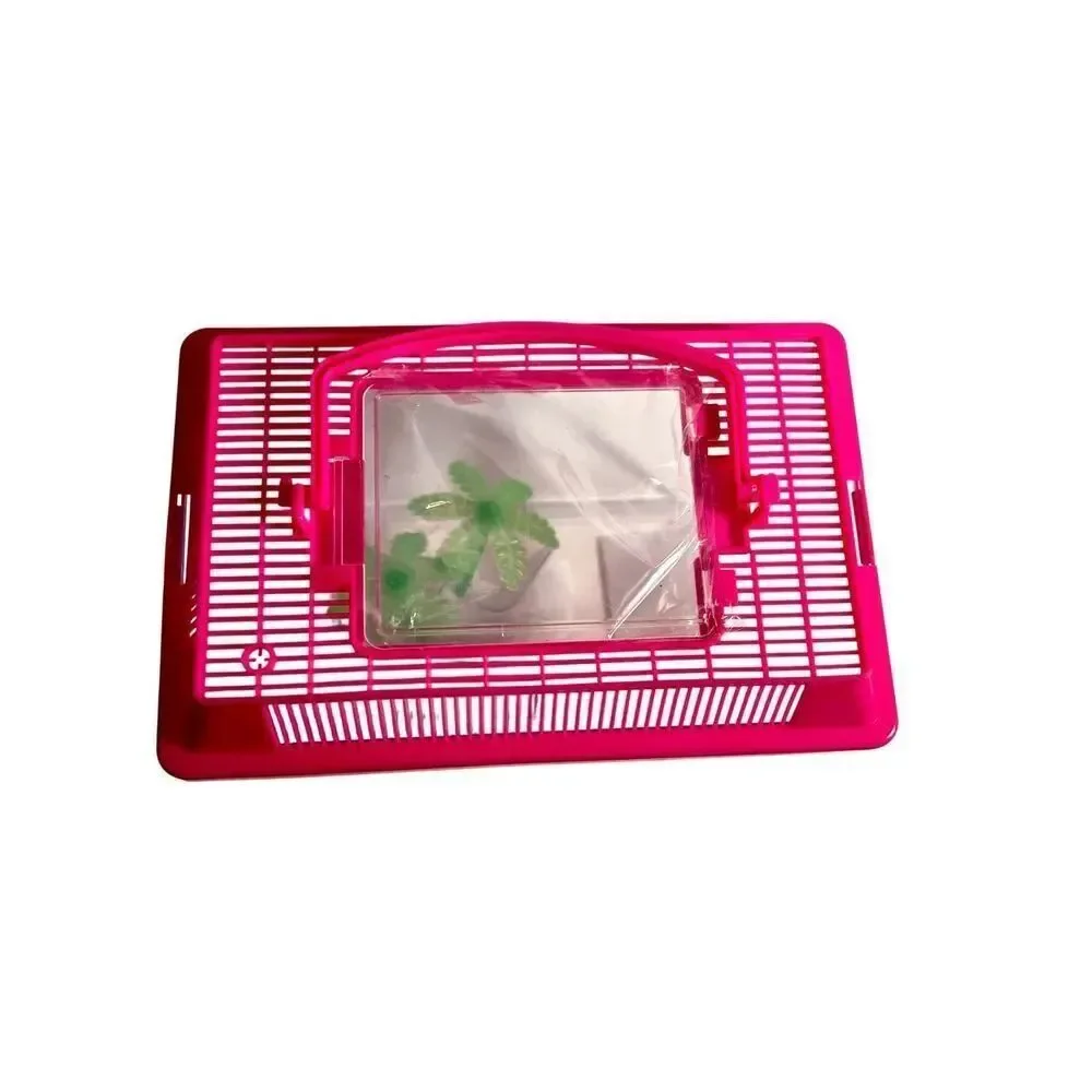 Portable Aquatic/Terrarium Tank, Plastic Carrier Cage with Lid and Handle NWT